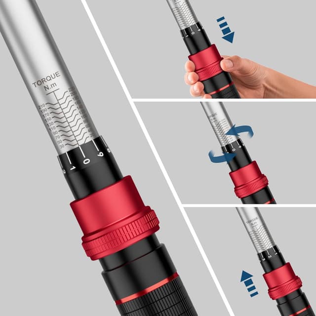 Detalle de VANPO torque wrench 1/2" 20-220Nm