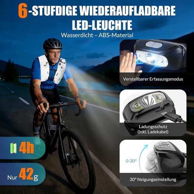 Thumbnail 6 de ONETOALL Laufweste Damen/Laufweste Herren mit LED & 2 faltbaren Trinkflaschen (500 ml)