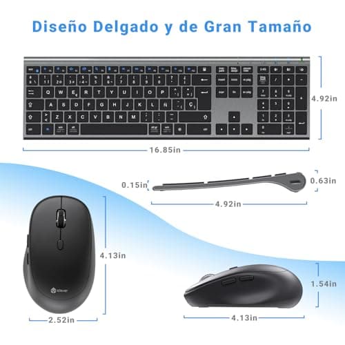 Thumbnail 5 de iClever Teclado y Ratón Inalámbrico DK03-QWERTY 🌐
