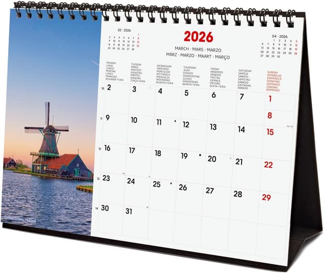 Detalle 2 de Finocam Calendario da tavolo 2026 mensile đź“…