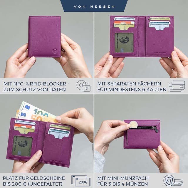 Detalle 2 de VON HEESEN Herren-Geldbörse mit RFID