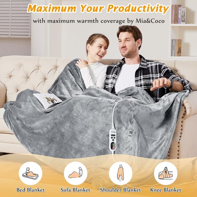 Thumbnail 4 de Mia&Coco Electric Heated Blanket 200x180cm