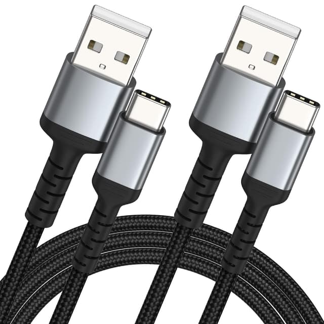 Detalle de Braided USB A to Type C 2m cable 2-pack