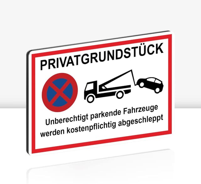 Thumbnail 5 de STROBO Privatgrundstück Schild 40x30cm Alu