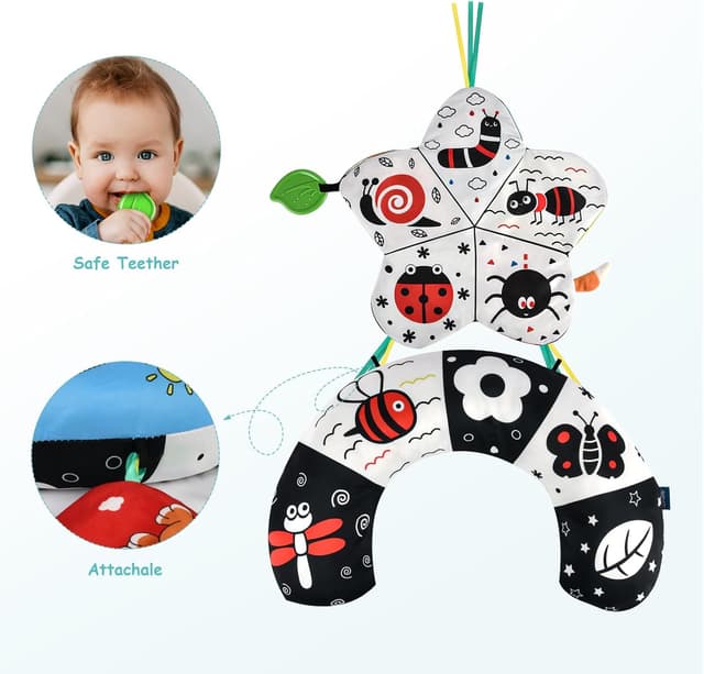 Detalle de Vicloon cuscino 3 in 1 per tummy time con giochi, massaggiagengive e specchietto