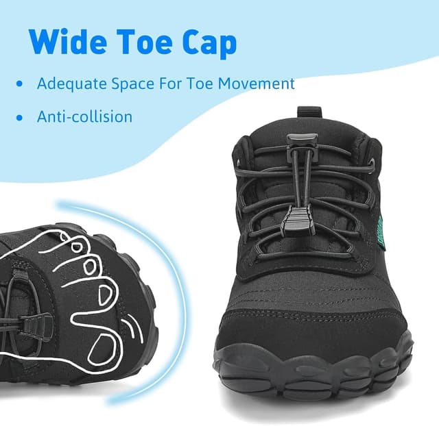 Detalle 2 de SAGUARO Kinder Barfußschuhe atmungsaktiv rutschfest Wanderschuhe Barefoot Minimal Sneaker (Gr. 26–36)