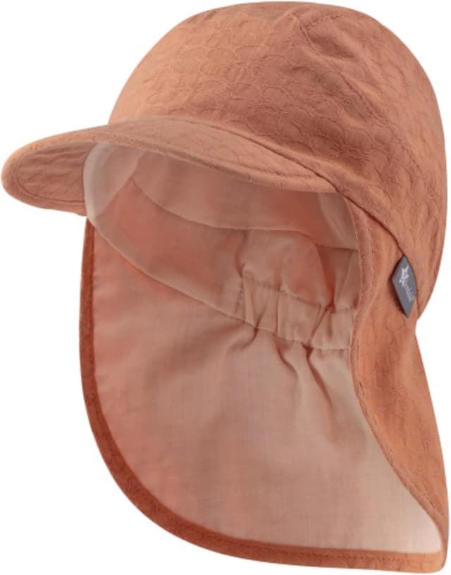 Detalle de Sterntaler Mädchen Sonnenhut Schirmmütze mit Nackenschutz aus Baumwolle – Jacquard