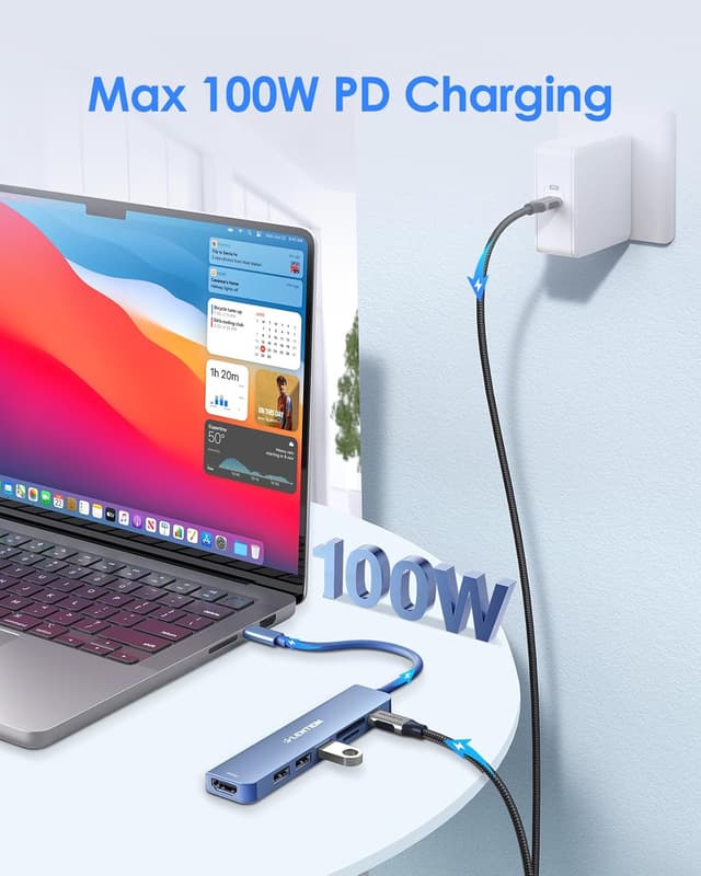 Detalle de Lention USB C Hub 100W with 4K HDMI