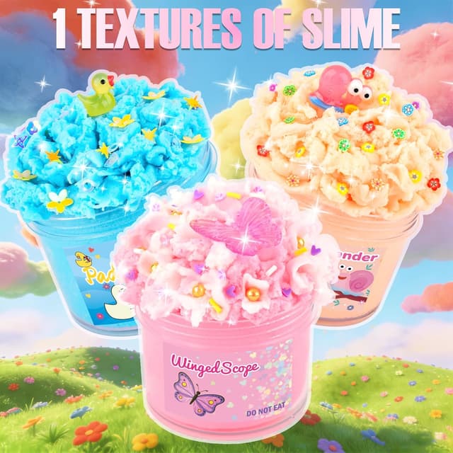 Detalle 2 de 6 Pack Cloud Pink Slime Kids – 6-colour slime kit (ages 8–12)