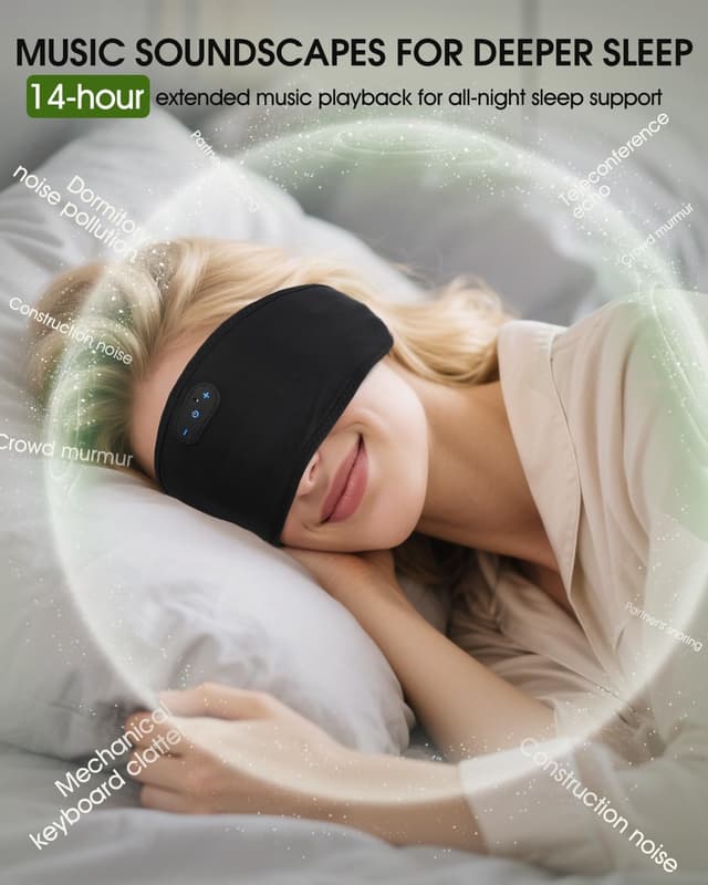 Detalle 2 de MUSICOZY Schlafkopfhörer Bluetooth 5.4 mit 14h