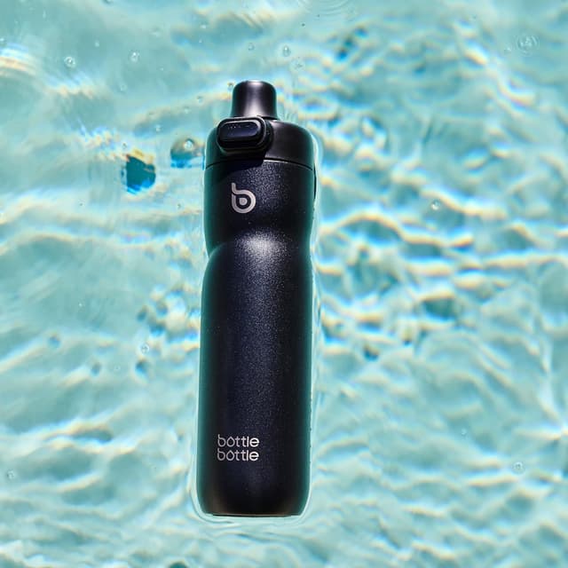 Thumbnail 6 de BOTTLE BOTTLE Insulated 24 oz Stainless Steel Water Bottle with Flip Top Lids (Black)