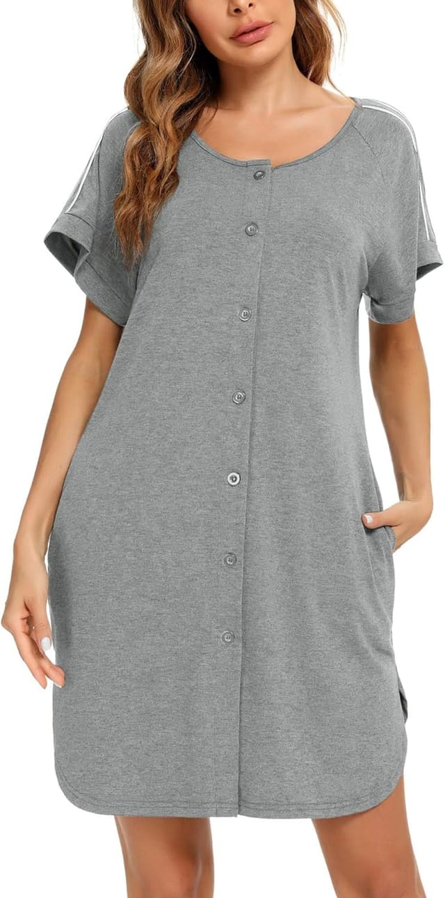 Thumbnail 3 de iClosam Camisón Lactancia Algodón Manga Corta