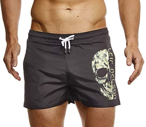 Detalle 2 de Leif Nelson LN-92530 shorts de baño negros para hombre (medium)