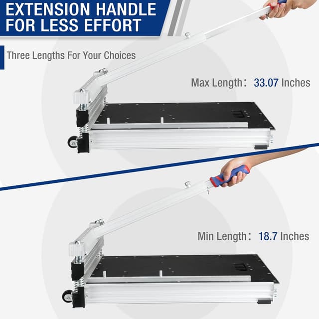 Thumbnail 3 de WORKPRO taglierina per laminato e pavimenti con lama in acciaio al tungsteno, taglio 340 mm e angoli regolabili
