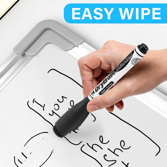 Detalle 2 de Autoau 15 pack Whiteboard Markers (15 colours) with magnetic caps and eraser