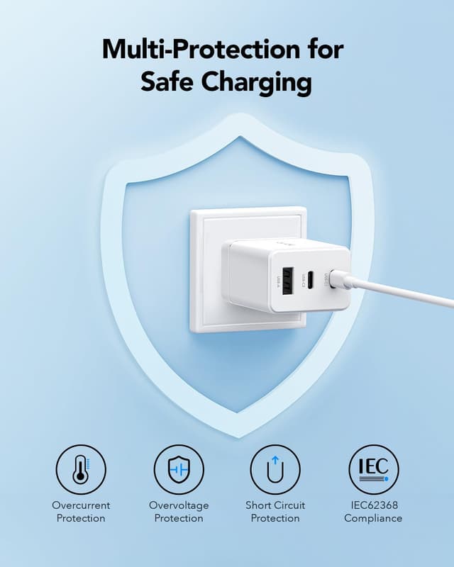 Thumbnail 4 de Cudy CH67 Cargador 67W 3 puertos