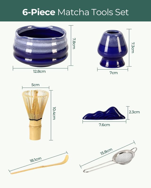 Detalle 2 de MIKUME Matcha Set (6-Piece) with Ceramic Bowl, Bamboo Chasen & Chashaku
