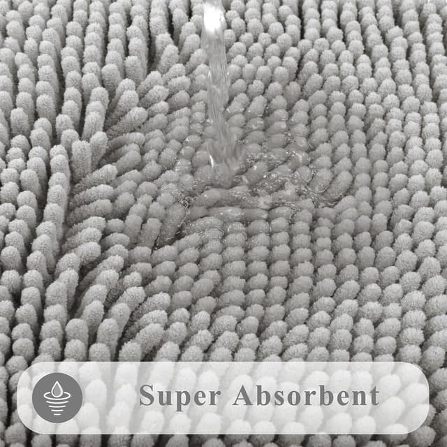 Detalle de Enyhom Chenille Bathroom Mat Set 3 pcs