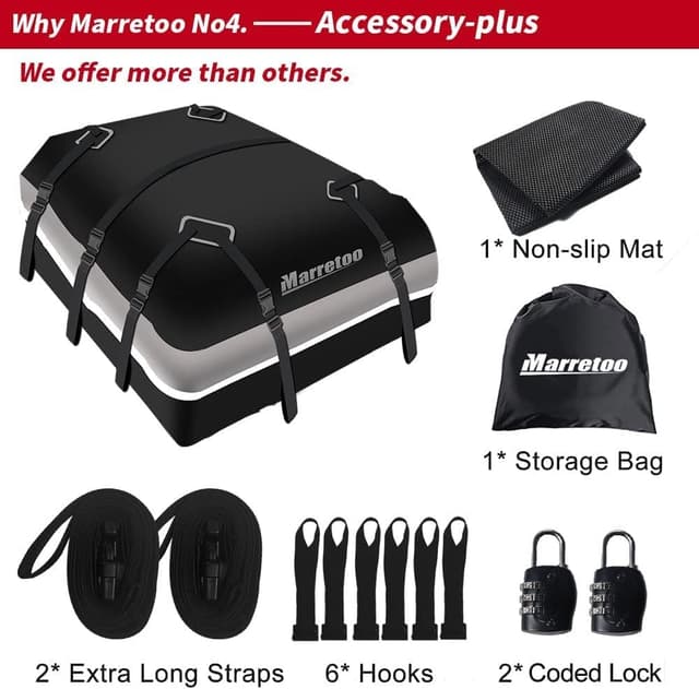 Detalle 2 de Marretoo 21 Kubikfuß Dachbox faltbar