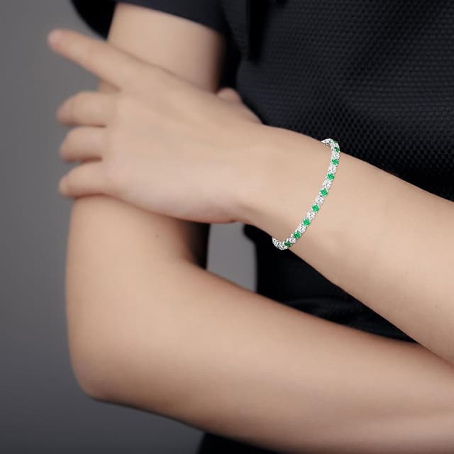 Thumbnail 2 de Esmoly Bracciale Tennis Argento 12 Pietre