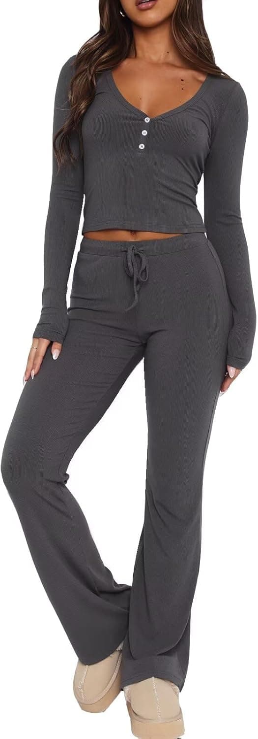 Detalle de LACOZY V-neck pyjama set 2 piece