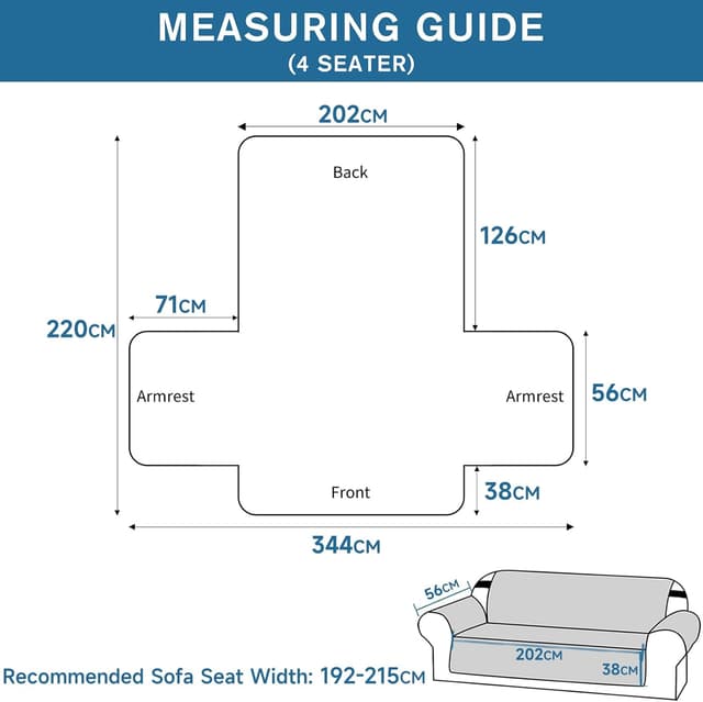 Detalle 2 de Ystyle copridivano trapuntato natalizio 4 posti con braccioli, estivo impermeabile antigraffio antispiosco, blu Berlino