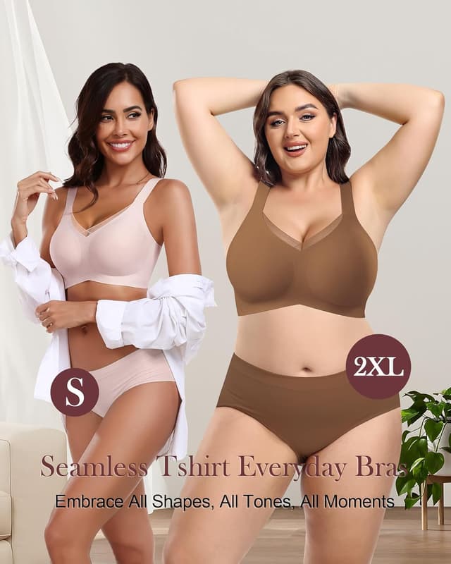 Detalle 2 de HORISUN Damen-BH ohne Bügel für Komfort