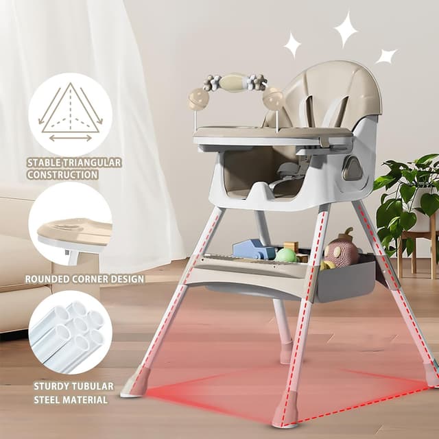 Detalle de UBRAVOO 3-in-1 Babyhochstuhl für ab 6 Monate