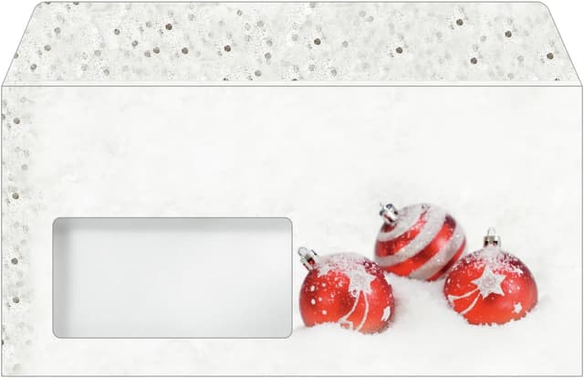 Detalle de SIGEL DU247 Weihnachts-Briefumschläge „Winter Flair“ (DIN lang, 50 Stück) – für auffällige Grüße