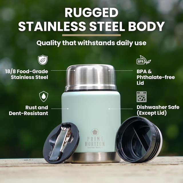 Thumbnail 4 de Prime Horizon Food Flask 500ml stainless steel jar 🍱