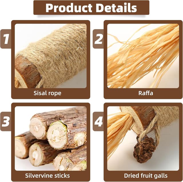 Detalle 2 de Hnjindong cat chew dental sticks with silvervine (large) for indoor cats