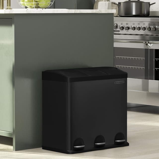 Thumbnail 6 de SONGMICS LTB54B Pattumiera 54L a 3 sezioni
