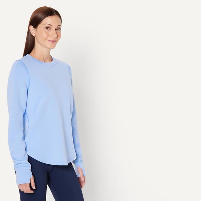 Detalle de Amazon Essentials Women’s Active Sweat Relaxed-Fit Long-Sleeve Crewneck Sweatshirt