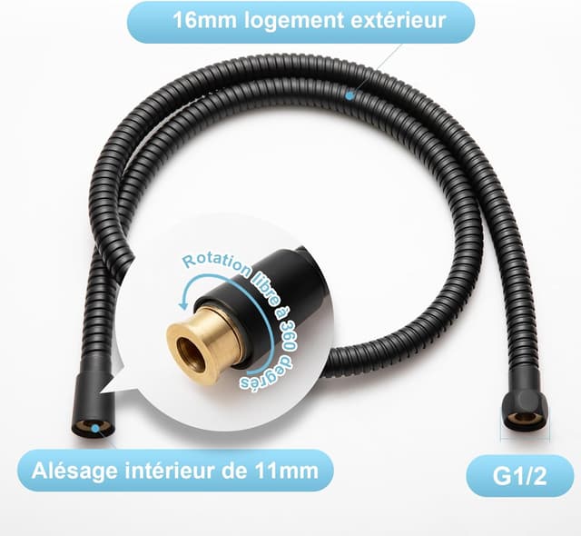 Thumbnail 6 de OFFO Flexible de Douche 2.0 m 11 mm