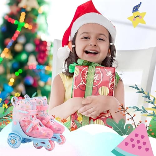 Thumbnail 5 de Patins à roulettes enfants fille avec lumière