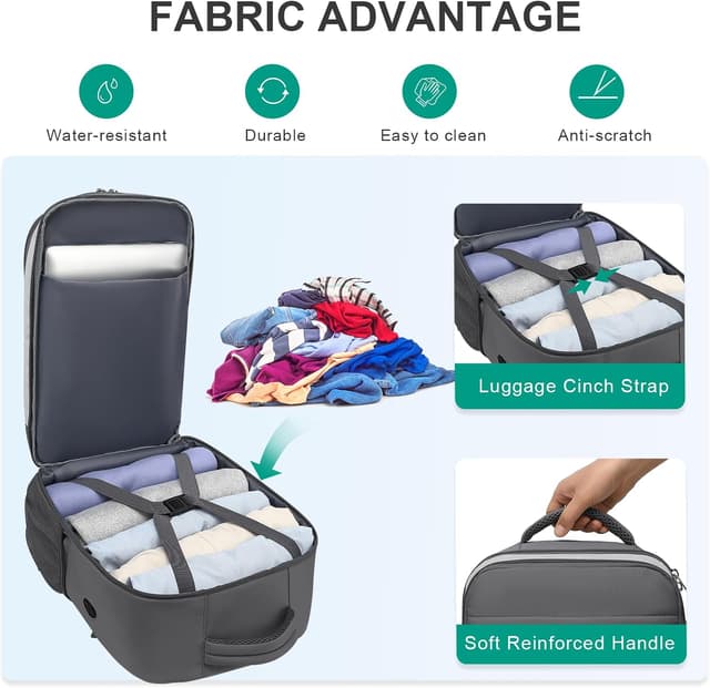 Thumbnail 5 de Xkdoai Cabin Bag 40x27x20 Backpack for Ryanair