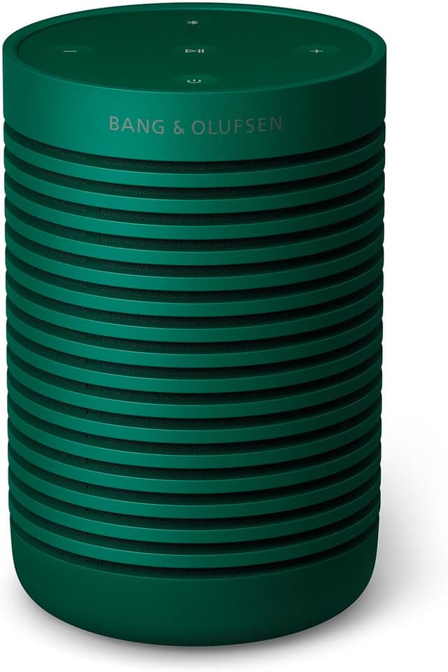 Detalle de Bang & Olufsen Beosound Explore – tragbarer Bluetooth-Lautsprecher (IP67), True360 und bis zu 27 Stunden Laufzeit – Grün