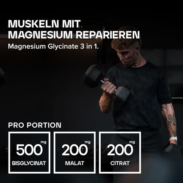 Detalle 2 de Bulk Magnesium 3-in-1 Komplex – 900 mg Dreifach-Komplex mit Bisglycinat, Citrat & Malat, 90 Tabletten (vegan)