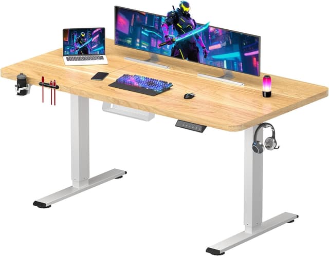 Detalle de SANODESK QS-Gaming Escritorio Elevable 140x60