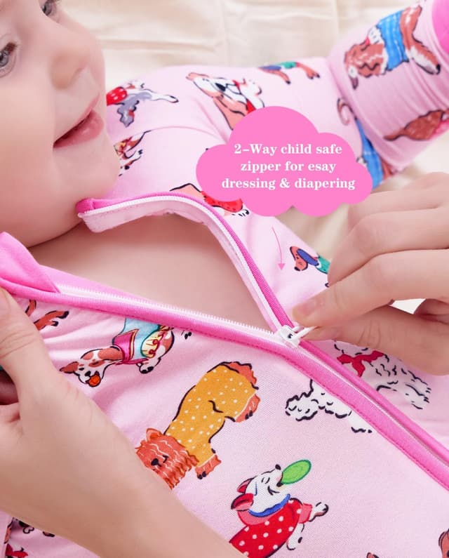 Detalle 2 de babee Reshinee Bamboo Viscose Convertible Baby Footie Pajamas Zipper Onesie (0-24M)