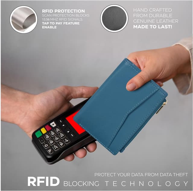 Detalle 2 de Oak Leathers Nappa Ottanio RFID Leather Wallet 👛