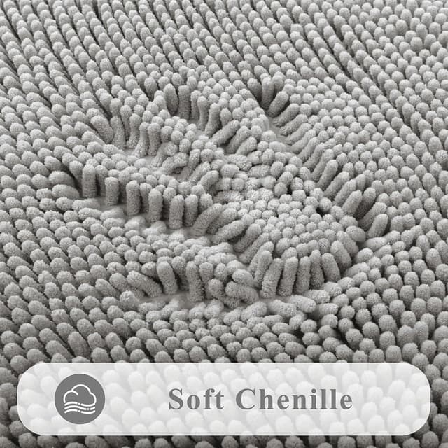 Detalle de Enyhom Chenille Bathroom Mat Set 3 pcs