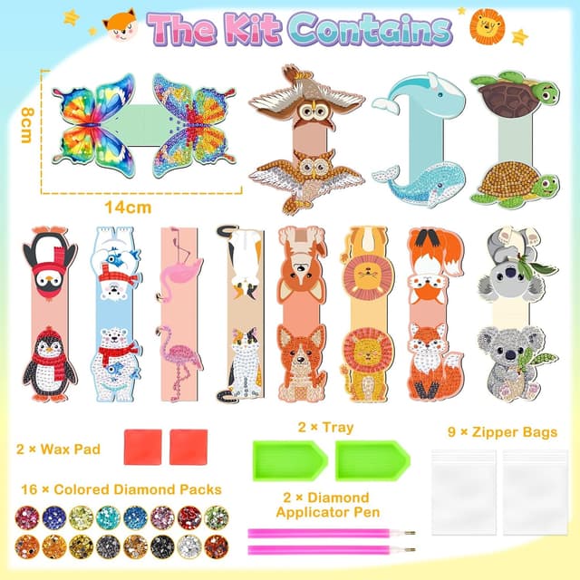 Thumbnail 6 de DIY diamond art bookmark kit for girls