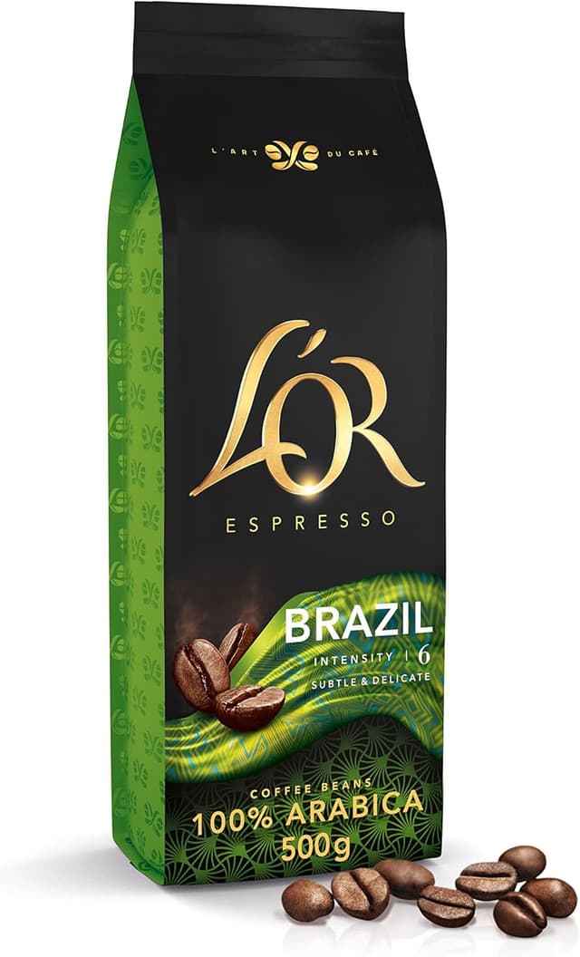 Detalle 2 de L'OR Espresso Brazil Café en Grano 100% Arábica ☕ 4x500g