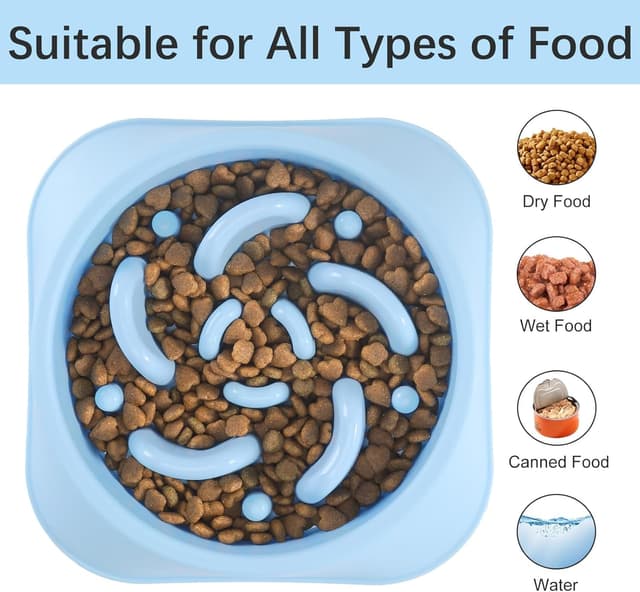 Detalle de MateeyLife slow feeder dog bowl 7.8 in