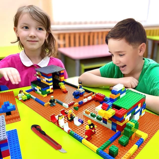 Thumbnail 6 de HOTUT Classic Grundplatte-Set (4er) 25,5 × 25,5 cm – kompatibel mit gängigen Baustein-Systemen