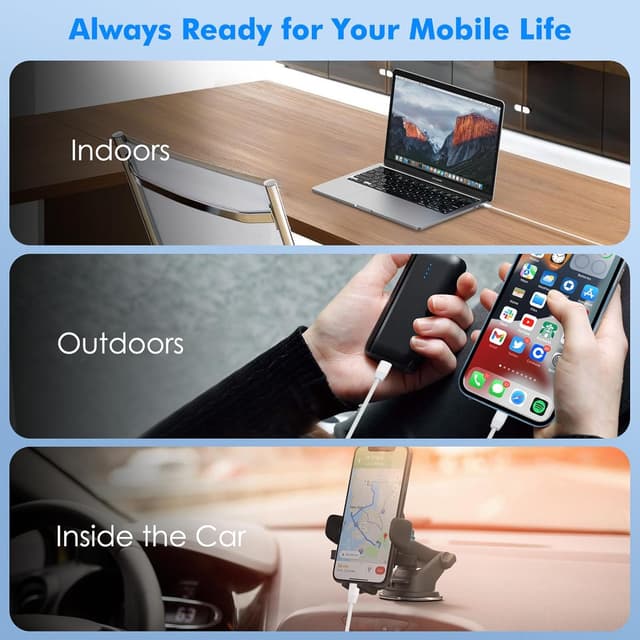 Thumbnail 6 de MoKo 240W USB-C to USB-C Cable (2 Pack, 10ft, Nylon Braided) – White