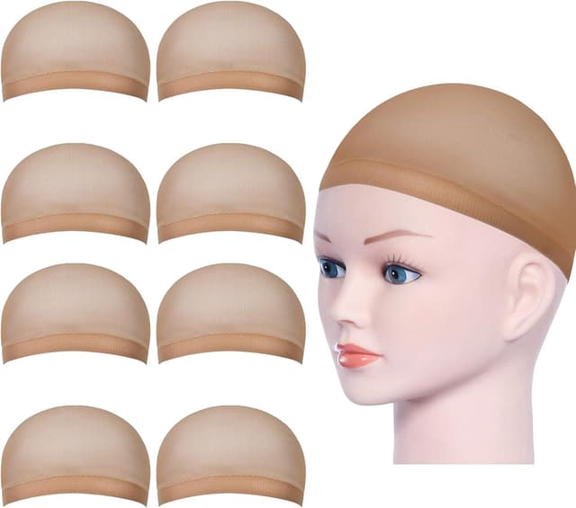 Detalle de URAQT Wig Caps en filet pour perruque (lot de 8, neutres) – bonnets unisex