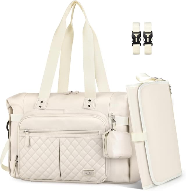 Thumbnail 6 de RAINSMORE Baby Changing Bag Nappy Tote Bag for Parents with Portable Mat đź§·?