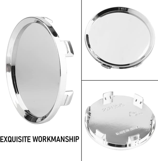 Thumbnail 6 de RhinoTuning 4 Pack 64mm wheel hub caps (OD 64mm, ID 61mm) in silvery style